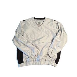Izod X-Treme Function Golfwear Golf Pullover Windbreaker Men Size L Gray